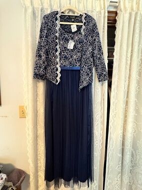 candalite blue dress | Dresses | 22 Candalite Womens 2x Lace Belted Gown Women's dresses